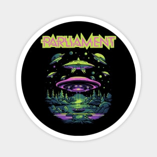 Parliament Funkadelic Retro Mothership UFO Rock Funk Throwback Magnet